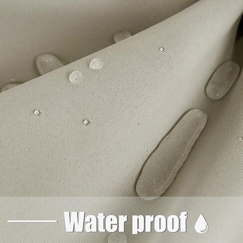 BONZER Waterproof Indoor/Outdoor Curtains for Patio - Thermal Insulated, Light Blocking Grommet Blackout Curtain for Bedroom, Porch, Living Room, Pergola, Cabana, 1 Panel, 52W x 84L inch, Chocolate in Kuwait