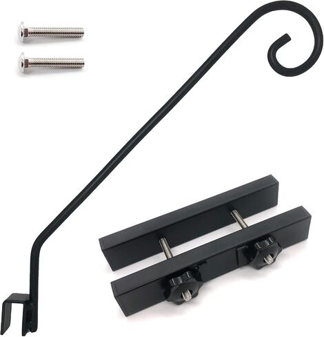 NEECONG Deck Hook Rail Suitable for Hanging Flower Baskets Wind Chimes Planters Bird Feeders Lights, Heavy Duty Fence Deck Hook Rail Holds up to 15lbs with Ease in Saudi Arabia