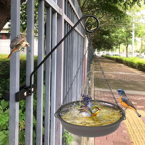 NEECONG Deck Hook Rail Suitable for Hanging Flower Baskets Wind Chimes Planters Bird Feeders Lights, Heavy Duty Fence Deck Hook Rail Holds up to 15lbs with Ease in Saudi Arabia