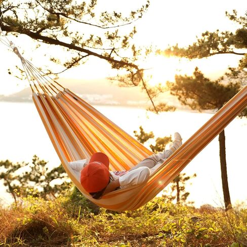 INNO STAGE Brazilian Hammock for Outside, with Tree Straps, Carry Bag | Portable lightweight design, ideal for backyard, porch, indoor and outdoor leisure use, easy storage in Saudi Arabia