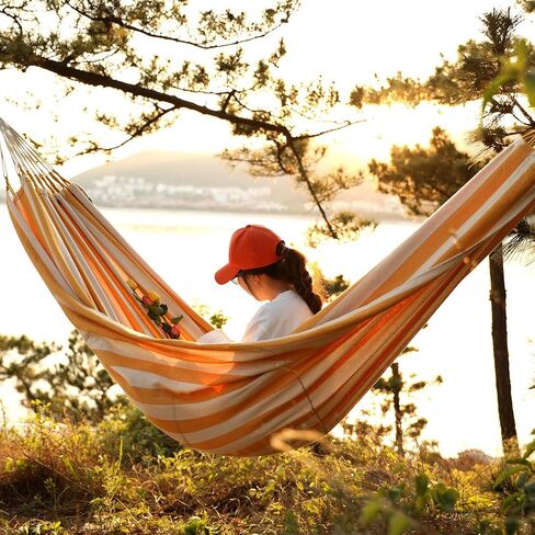 INNO STAGE Brazilian Hammock for Outside, with Tree Straps, Carry Bag | Portable lightweight design, ideal for backyard, porch, indoor and outdoor leisure use, easy storage in Saudi Arabia