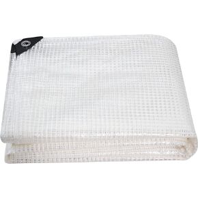 Clear Greenhouse Heavy Duty tarp 14 Mil Clear Waterproof Cover,UV Resistant Poly Tarp with Grommets 6 x12ft Superior Strength,for Gardening, Farming, Nursery, Garden