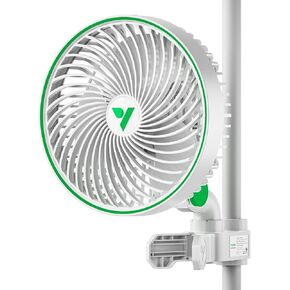 VIVOSUN AeroWave E6 Grow Tent Fan 6", EC Motor, Smart Wifi Control, US Patented Auto Oscillating Clip fan, Weatherproof IP-54, Strong Airflow but Quiet for Hydroponic Ventilation Circulation, 1-Pack