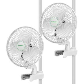 VIVOSUN AeroWave A6 6-Inch Clip-on Fan, Patented Portable Indoor Fan with Clip, 2-Speed Adjustment, Cord, Strong Airflow but Low Noise, and Fully-Adjustable Tilt for Grow Tent, Black, 1-Pack