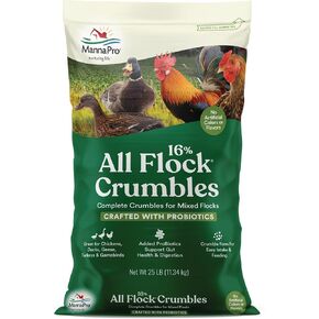 Manna Pro All Flock Crumbles with Probiotics, Chicken & Duck Food, 25 lb in Saudi Arabia