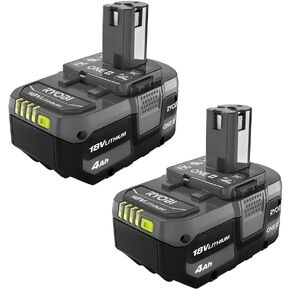 Ryobi PBP2005 ONE+ (Plus) Battery 18-Volt Lithium-Ion 4.0 Ah Compatible with Over 225 18V ONE+ Tools (2-Pack) in Kuwait