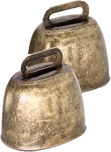 KOOBOOK 2Pcs Cow Horse Sheep Grazing Copper Bells Cattle Farm Animal Copper Loud Bronze Bell in Saudi Arabia
