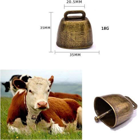 KOOBOOK 2Pcs Cow Horse Sheep Grazing Copper Bells Cattle Farm Animal Copper Loud Bronze Bell in Saudi Arabia