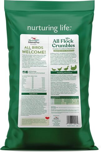 Manna Pro All Flock Crumbles with Probiotics, Chicken & Duck Food, 25 lb in Saudi Arabia