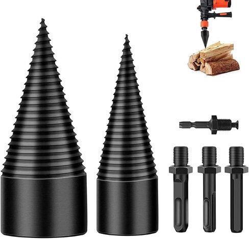 مقسم خشب الحطب 45 مم + 32 مم، 6 قطع مقسم خشب الحطب مثقاب قابل للفصل مثقاب كهربائي عالي التحمل برغي مخروطي سائق سداسي + مربع + دائري in Kuwait