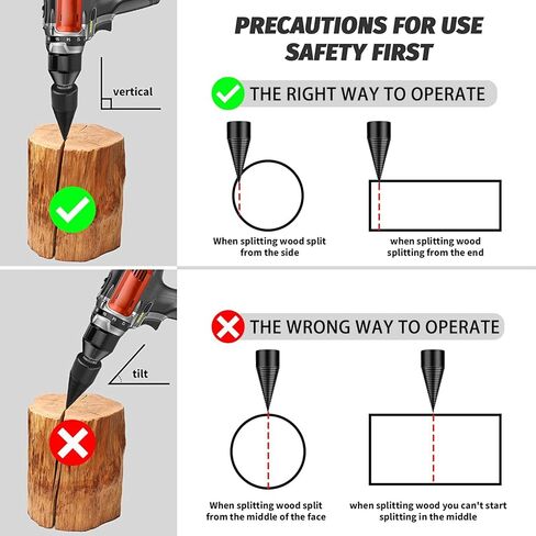 مقسم خشب الحطب 45 مم + 32 مم، 6 قطع مقسم خشب الحطب مثقاب قابل للفصل مثقاب كهربائي عالي التحمل برغي مخروطي سائق سداسي + مربع + دائري in Kuwait