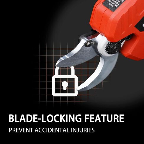 مقص تقليم كهربائي احترافي لاسلكي من ديك اند ديرك مع بطاريتين ليثيوم 2 امبير قابلة لاعادة الشحن، اداة تشذيب فروع الاشجار الكهربائية بمحرك عديم المسفرات بقطر قطع 1.2 انش (30 ملم) in Kuwait