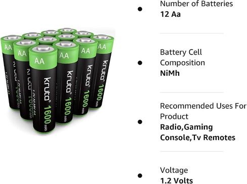 Solar Lights Batteries AA 1600mah High Capacity 1.2V Ni-MH Rechargeable AA Solar Battery for Outdoor Solar Lights, Battery String Lights, TV Remotes, Wireless Mouses, Radio, Flashlight in Saudi Arabia