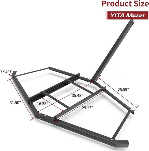YITAMOTOR 66" Wide Harrow 2 Adjustable Bars Driveway Drag Grader ATVs, UTVs, Garden Lawn Tractors, 66 inch, Black in Saudi Arabia
