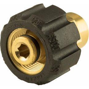 Erie Tools Brass Twist Coupler Adapter 1/4" FNPT x 22mm 4500 PSI for Pressure Power Washers
