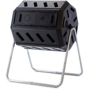 FCMP Outdoor IM2000 Tumbling Composter Canadian-Made, 100% Recycled Resin - Outdoor Rotating Compost Tumbler Bin for Garden, Kitchen, and Yard Waste, Black (22 Gallon) in Saudi Arabia
