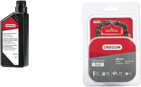Oregon S40 AdvanceCut Chainsaw Chain for 10-Inch Bar & Sun Joe SWJ-OIL Premium Bar, Chain and Sprocket Oil, All Season Chainsaw Chain Lubrication, Universal Chain Saw Chain Oil, 1-Quart in Kuwait