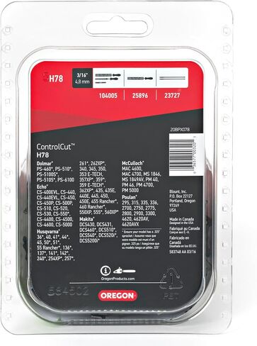 Oregon H78 ControlCut Chainsaw Chain for 20-Inch Bar – 78 Drive Links, Replacement Low-Kickback Chainsaw & Bar and Chain Oil for Chainsaws, 1 Gallon Bottle (128 fl.oz / 4500 ml) (54-059) in Saudi Arabia