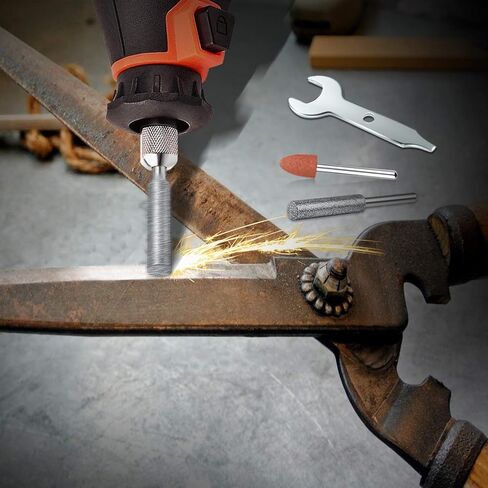 GOXAWEE Chainsaw Sharpener Kit 180W Power Chain Saw Sharpen Tool Set Comes with 6 File Size Diamond Sharpening Wheels, Angle Attachment (Electric Blade Sharpening File 5 Speed Setting, 8000~35000 RPM) in Kuwait