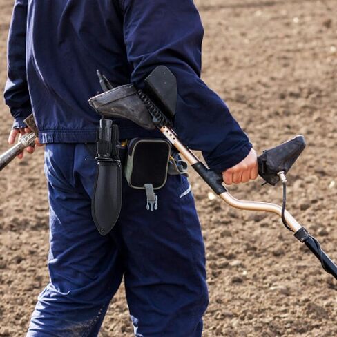 مجرفة للكشف عن المعادن، حفار بحافة مسننة مزدوجة شديدة التحمل، اداة حفر للكشف عن المعادن مع غمد لتثبيت الحزام، ملحقات البستنة للكشف عن المعادن والحفر وفك الزراعة in Saudi Arabia