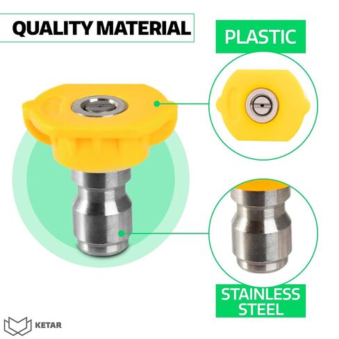 5Pcs Pressure Washer Nozzle Tips - Replacement Pressure Washer Tips 2700 PSI Car Wash Pressure Washer Accessories 2.3 GPM, Model # 6022, 6023, Size 3.0 Or 030 - High Pressure Hose Nozzle Spray Nozzle in Saudi Arabia