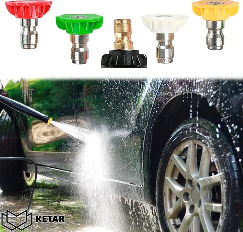 5Pcs Pressure Washer Nozzle Tips - Replacement Pressure Washer Tips 2700 PSI Car Wash Pressure Washer Accessories 2.3 GPM, Model # 6022, 6023, Size 3.0 Or 030 - High Pressure Hose Nozzle Spray Nozzle in Saudi Arabia