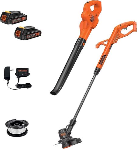 BLACK+DECKER 20V MAX Lithium String Trimmer/Edger with Extra Lithium Battery 2.0 Amp Hour (LCC222 & LBXR2020-OPE) in Saudi Arabia