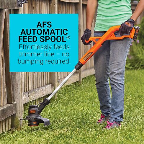 BLACK+DECKER 20V MAX Lithium String Trimmer/Edger with Extra Lithium Battery 2.0 Amp Hour (LCC222 & LBXR2020-OPE) in Saudi Arabia