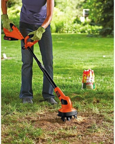 BLACK+DECKER 20V Cordless Garden Cultivator/Tiller with Extra Lithium Battery 2.0 Amp Hour (LGC120 & LBXR2020-OPE) in Saudi Arabia