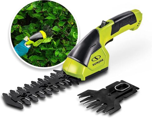 Sun Joe HJ604C Cordless Grass Shear + Shrubber Handheld Trimmer, (w/ Battery + Charger Included), Green, 7.2V in Saudi Arabia