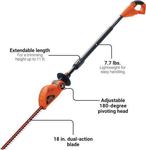 BLACK+DECKER 20V MAX Cordless Pole Hedge Trimmer with Extra Lithium Battery 2.0 Amp Hour (LPHT120 & LBXR2020-OPE) in Saudi Arabia