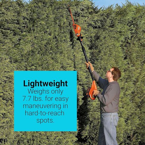 BLACK+DECKER 20V MAX Cordless Pole Hedge Trimmer with Extra Lithium Battery 2.0 Amp Hour (LPHT120 & LBXR2020-OPE) in Saudi Arabia
