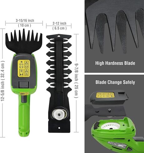 WORKPRO Cordless Grass Shear & Shrubbery Trimmer - 2 in 1 Handheld Hedge Trimmer 7.2V Electric Grass Trimmer Hedge Shears/Grass Cutter Rechargeable Lithium-Ion Battery and Charger Included in Saudi Arabia