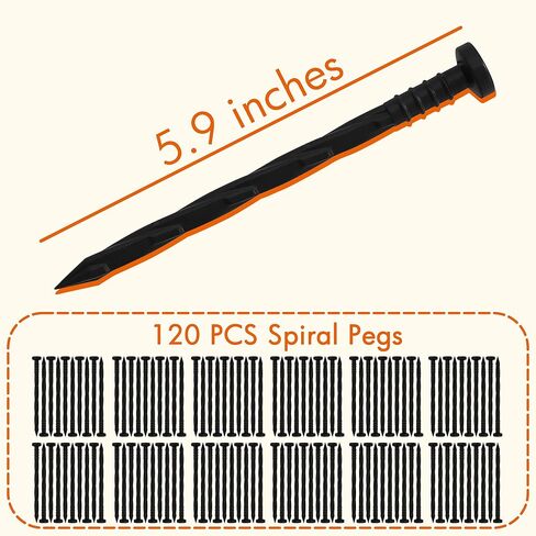 Gardzen 1.5" x20' Landscape Edging Kit, Garden Edging Coil Comes with 24 Pcs Spikes, No Dig Lawn Border Design in Kuwait