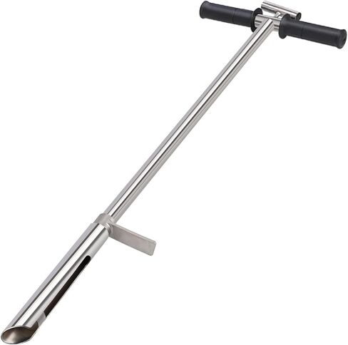 مسبار عينات التربة 40 انش، مسبار عينات التربة من الستانلس ستيل 304 على شكل حرف T مع دواسة قدم لاخذ عينات التربة في المزرعة/الزراعة/العناية بالنباتات/الحديقة (1 متر) in Kuwait