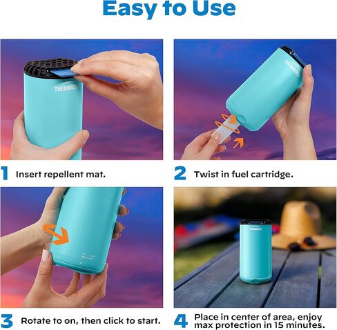 Thermacell Mosquito Repellent Refills; Compatible with Any Fuel-Powered Thermacell Repeller; Highly Effective, Long Lasting, No Spray, No Scent, No Mess; 15 Foot Zone of Mosquito Protection in Kuwait