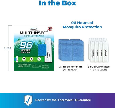 Thermacell Mosquito Repellent Refills; Compatible with Any Fuel-Powered Thermacell Repeller; Highly Effective, Long Lasting, No Spray, No Scent, No Mess; 15 Foot Zone of Mosquito Protection in Kuwait