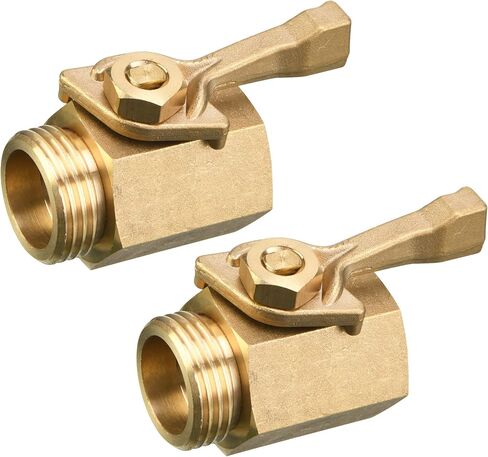 M MINGLE Heavy Duty Brass Garden Hose Shut Off Valve, 3/4 Inch, 2-Pack with 2 Hose Washers in Kuwait