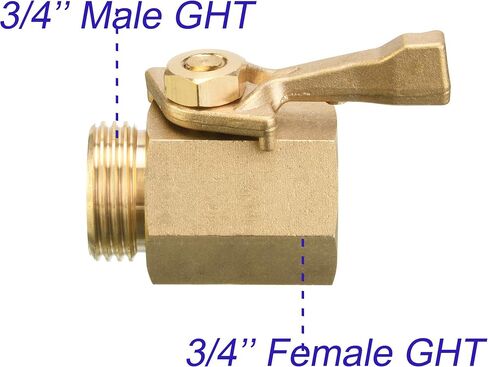 M MINGLE Heavy Duty Brass Garden Hose Shut Off Valve, 3/4 Inch, 2-Pack with 2 Hose Washers in Kuwait