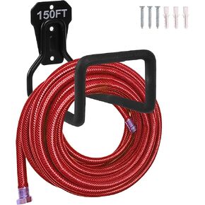 Metal Garden Hose Holder - Heavy Duty Hose Hanger Wall Mounted Water Hose Holder for Outside Yard, Sturdy Hose Reel Hose Hooks for Water Hose