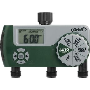 Orbit 56082 3-Outlet Hose Watering Timer, Green in Kuwait