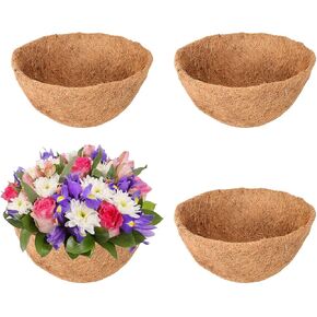 Legigo 3 Pack 8 Inch Hanging Basket Coco Liners Replacement, 100% Natural Round Coconut Coco Fiber Planter Basket Liners for Hanging Basket Flowers/Vegetables in Saudi Arabia