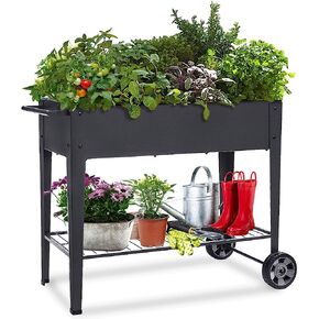 FOYUEE Raised Planter Box with Legs Outdoor Elevated Garden Bed On Wheels for Vegetables Flower Herb Patio in Saudi Arabia