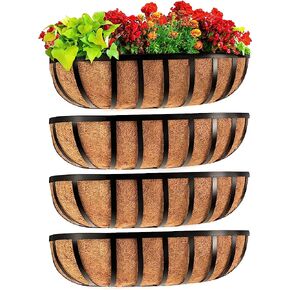 Railing Planter Window Box Deck Balcony Rail Planter 24 Inch for Porch Fence Patio Outdoor 2 Pack in Saudi Arabia