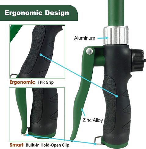 Heavy Duty 21 Inch Watering Wand with Pivoting Head, Adjustable Water Sprayer Wand with Ergonomic Handle, Spray 6 Watering Patterns, Perfect for Watering Hanging Plants in Kuwait