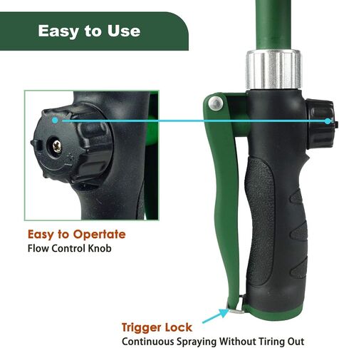 Heavy Duty 21 Inch Watering Wand with Pivoting Head, Adjustable Water Sprayer Wand with Ergonomic Handle, Spray 6 Watering Patterns, Perfect for Watering Hanging Plants in Kuwait