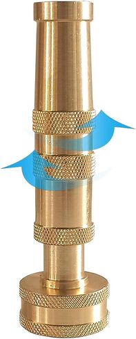 Hourleey Adjustable Twist Hose Nozzle, 4" Heavy-Duty Brass 3/4" GHT Hose Nozzle with 2 Garden Hose Rubber Washers (1 Pack) in Kuwait