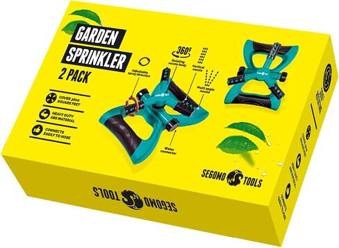 Segomo Tools 360 Degree Automatic Rotating Garden Sprinkler | Lawn Sprinkler | Yard Sprinkler | Sprinklers for Yard | Rotating Sprinkler | Rotating Sprinklers for Yard - GS360 in Kuwait
