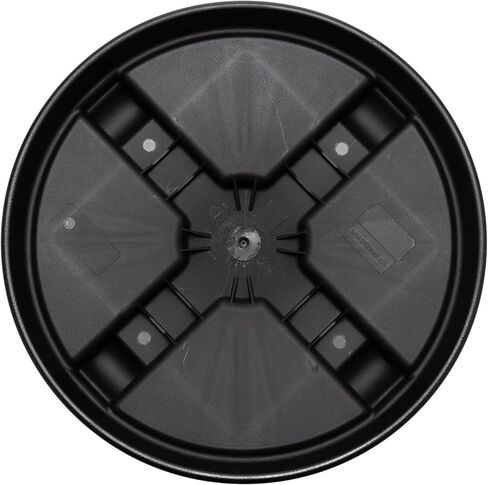 علبة حامل نباتات مستديرة من Bloem مع صينية صحن بعجلات (CAD1600)، أسود، 16 بوصة in Kuwait