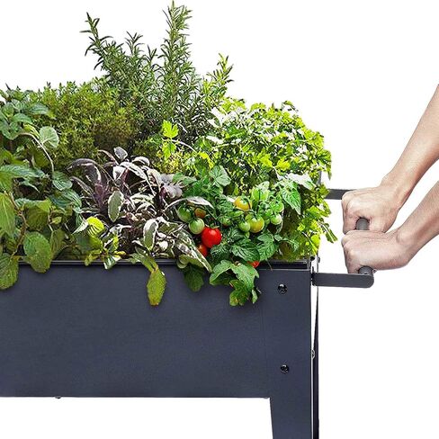 FOYUEE Raised Planter Box with Legs Outdoor Elevated Garden Bed On Wheels for Vegetables Flower Herb Patio in Saudi Arabia